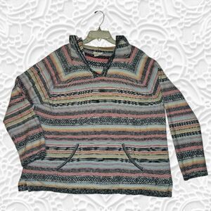 LOFT Multicolor Striped Women's Hoodie